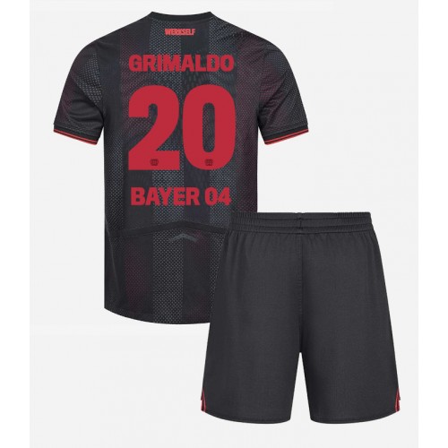 Stroje piłkarskie Bayer Leverkusen Alejandro Grimaldo #20 Koszulka Podstawowej dla dzieci 2025-26 Krótki Rękaw (+ szorty)